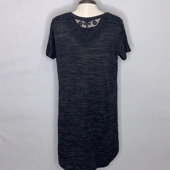 Jon & Anna Short Sleeve Tee Shirt Dress with Lace Inset - Size Large - Picture 3 of 7